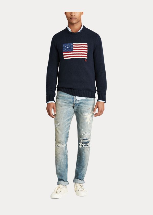 Men's Polo Ralph Lauren The Iconic Flag Sweater | 456310TIU